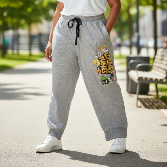 Warner Bros. Gray Joggers - Picture 1 of 7
